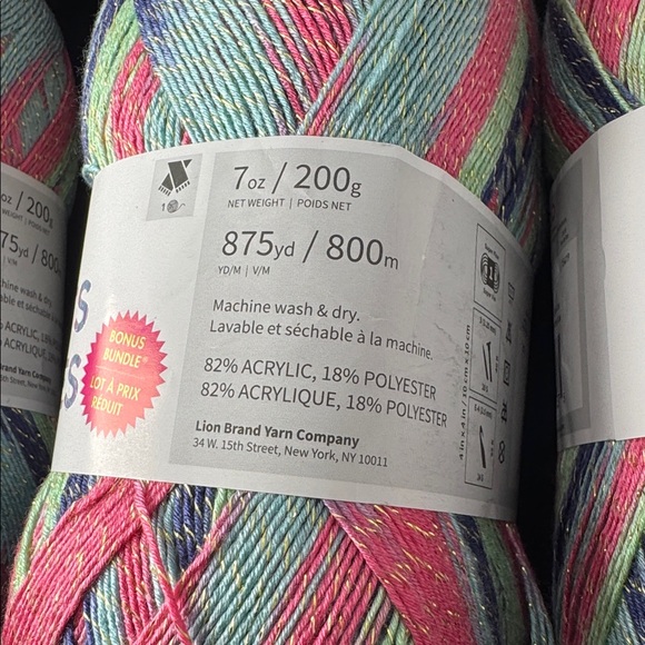 Lion Brand Yarns Summer Nights lot of 6 - Picture 4 of 5